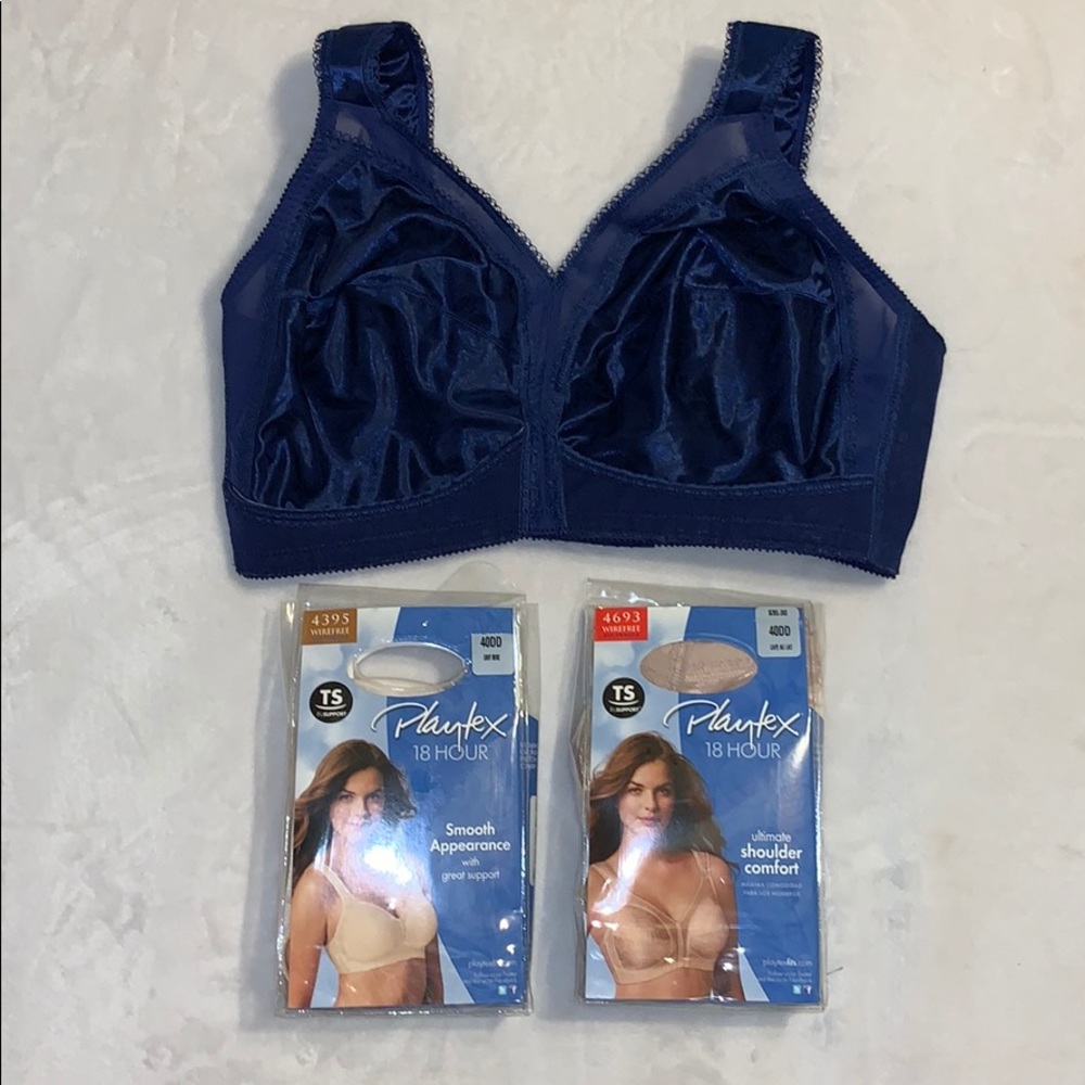 3 Playtex Wirefree Bras 40 DD